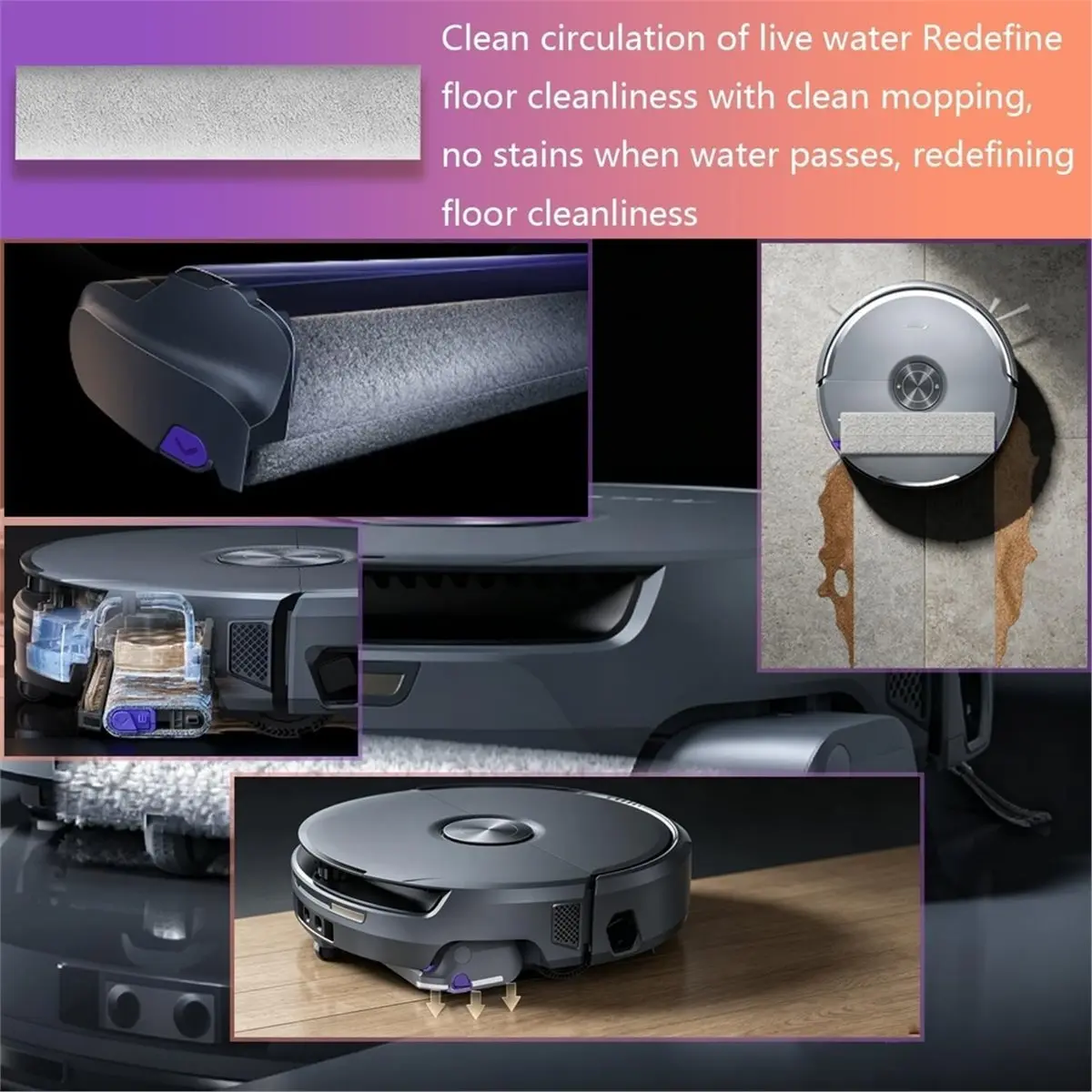 [For Dropshipper]9 Packs Accessories Kit for 2 Robot Vacuum Cleaner Replacement Main Side Roller Brush Hepa Filters Dust Bin