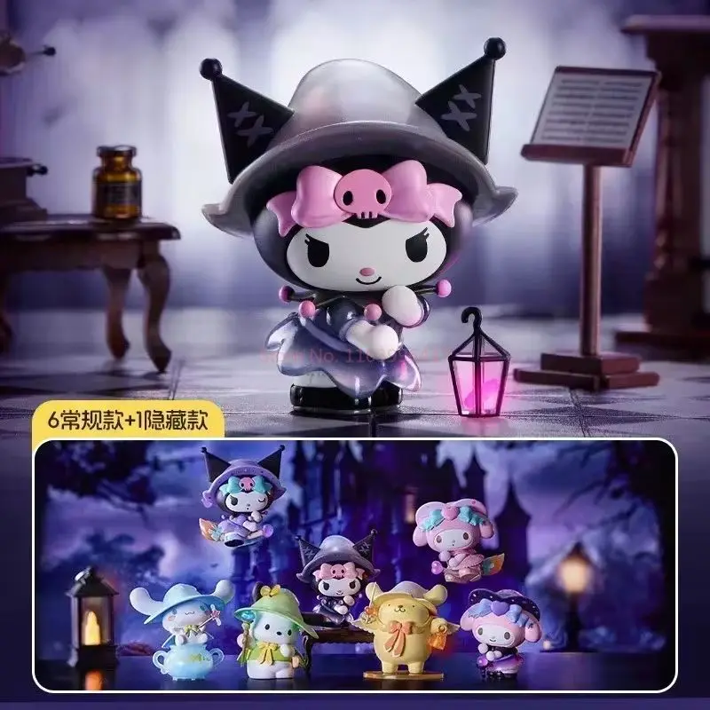 

Sanrio Magic Silent Series глухая коробка Kuromi My Melody Cinnamoroll Treind загадочная коробка, Милая модель, игрушки для настольного компьютера