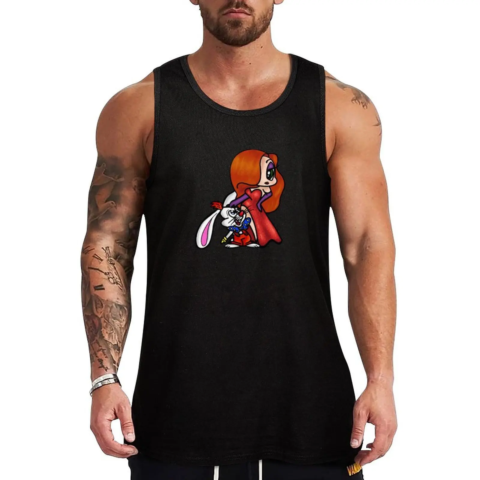 Roger and Jessica Rabbit Tank Top Weekend Casual Tank Top Sleeveless Loose Fit Top