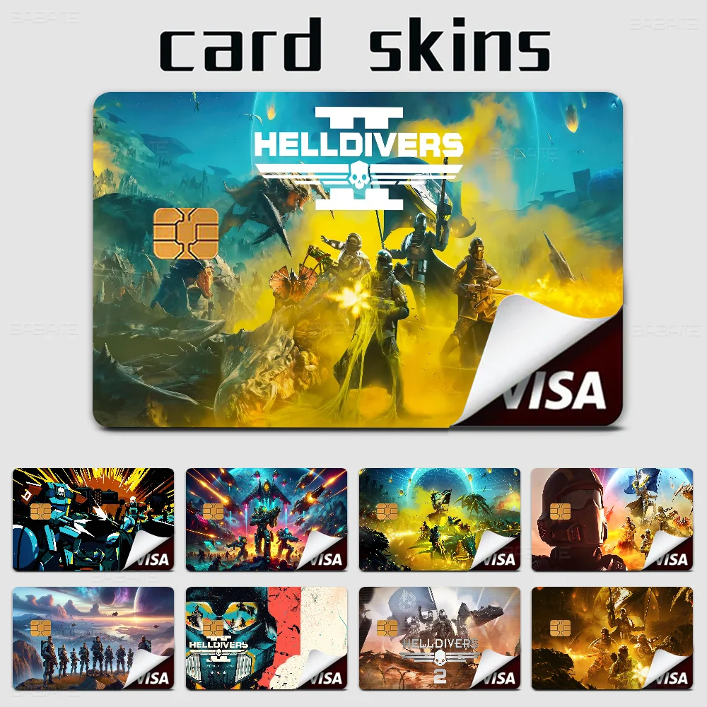 H-Helldiver s 2 Matte Film Cover Skin Sticker for Credit Card Bank Debit Bus Card