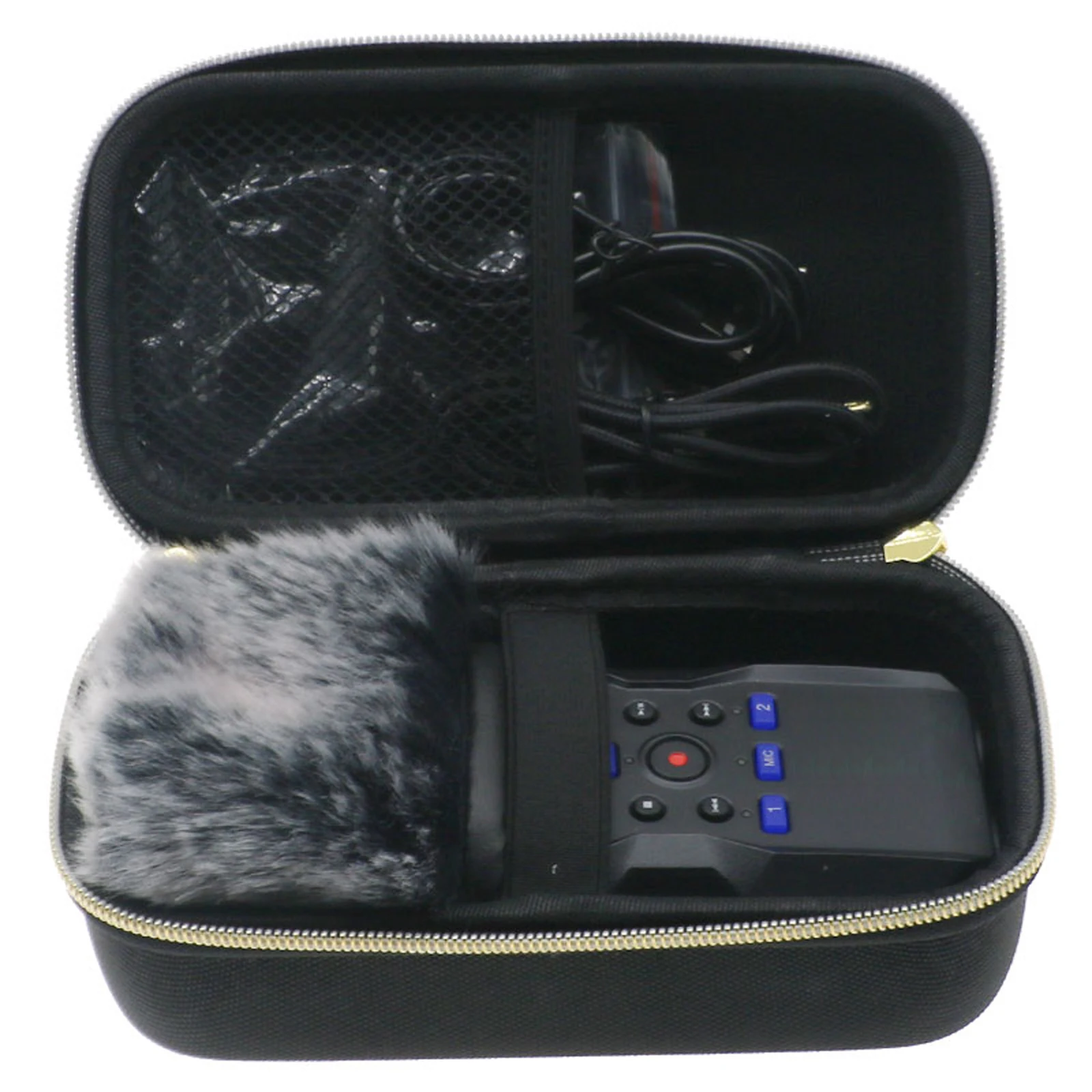 For Zoom H4essential Portable Protective Carrying Case with Zipper&Lanyard Outdoor Storage Bag for Studio Recording Carring