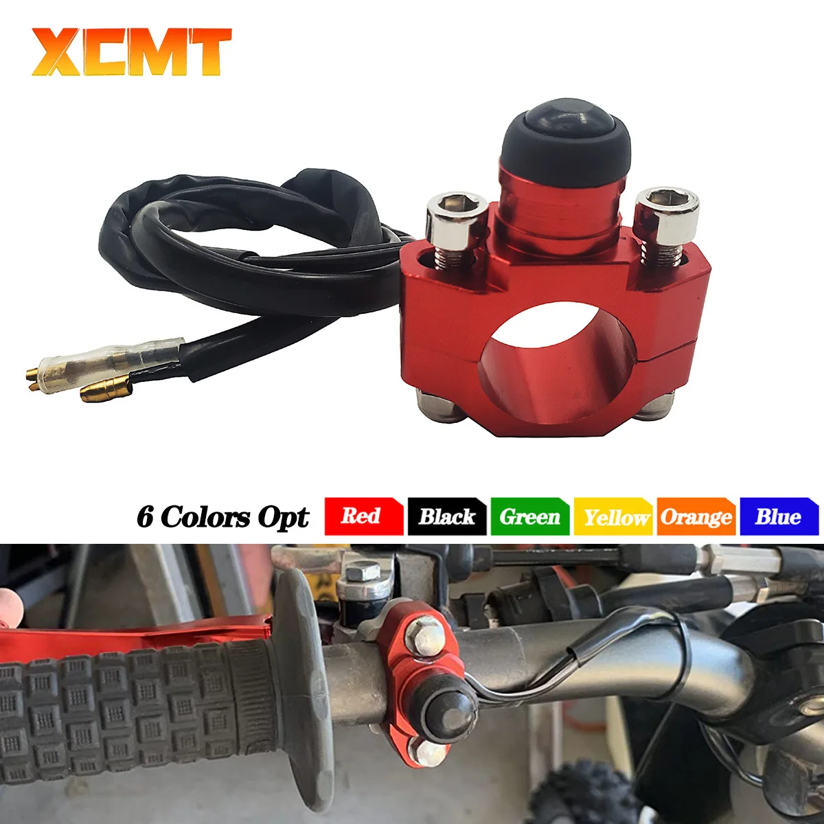 

CNC Universal Motorcycle Engine Stop Start Kill Switch Momentary Push Button Switch For Yamaha Kawasaki KTM Honda CRF YZF KXF RM