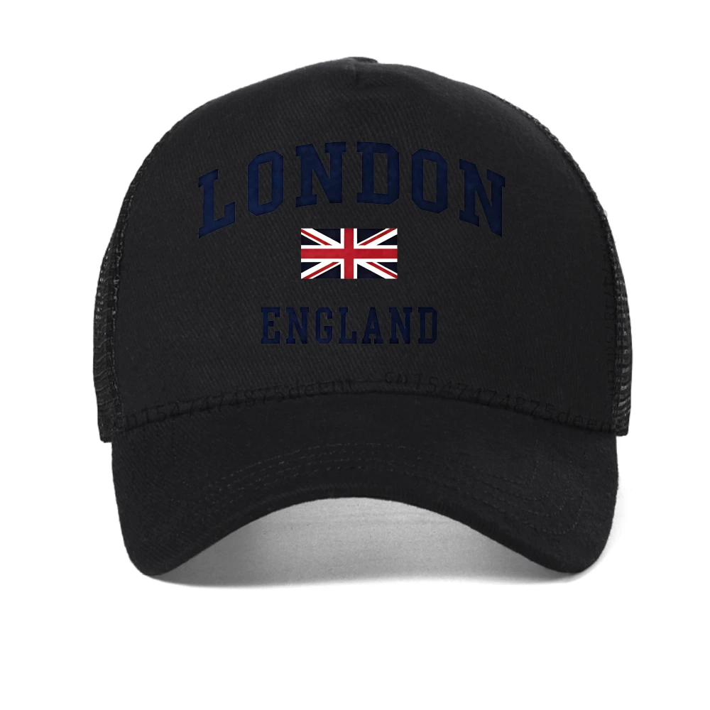 

London England Flag Prints Men baseball cap fashion Casual Summer outdoor mesh snapback hats adjustable Breathable trucker hat