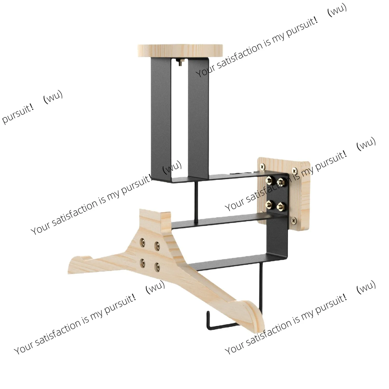 Helmet rack, sports equipment storage rack, clothes hat wall mount bracket, motorcycle helmet wooden frame