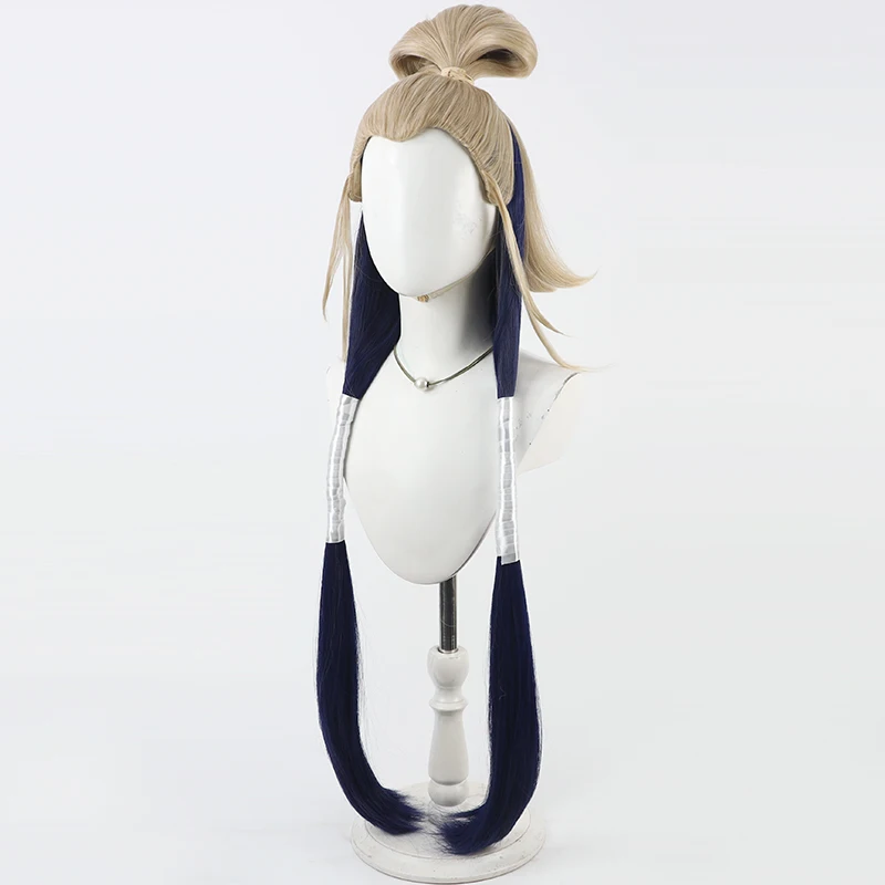 أنيمي تامسي كاينز شعر مستعار تأثيري أنيمي رمادي أزرق شعر مصمم لحفلة كوميكون الكبار النساء الرجال #4