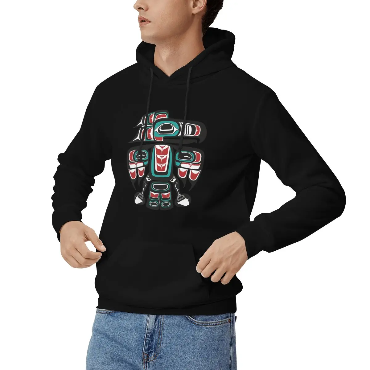 Haida Tlingit Native Raven Totem Hoodies Men's Women Casual Pullover Sweatshirt Hip Hop Long Sleeve Clothing Autumn Winter