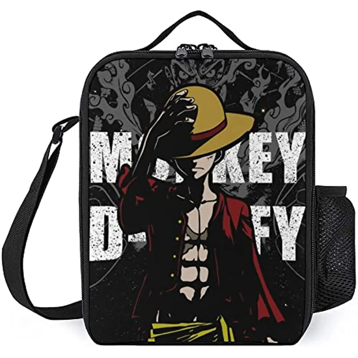 Luffy Lunchtasche, beliebte tragbare Anime-Lunchbox im japanischen Stil, isolierte Lunchtasche für Jungen und Mädchen, Essensbeutel für Männer und Frauen