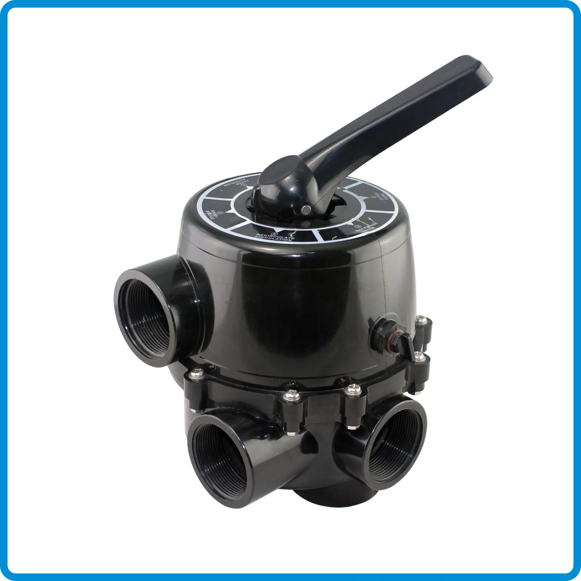 Replacement Black Valve Handle for 1.5 inch and 2 inch Mount Pool Sand Filter Valves with Ejector Style Flange Structure