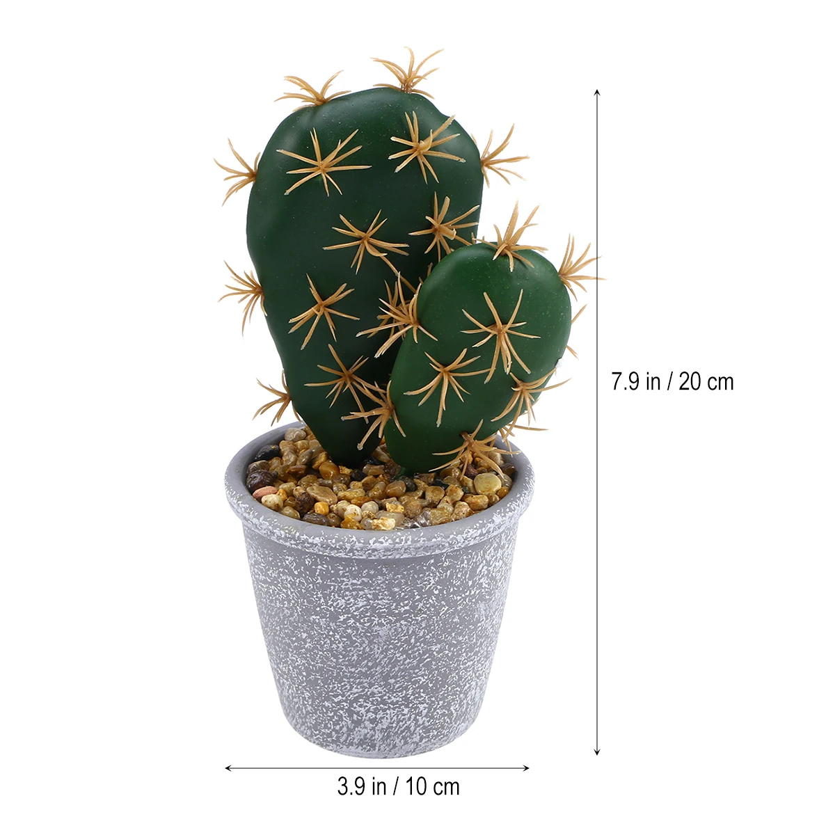 

Creative Premium Artificial Tropical Plants Small Cactus Decor For Home Office Desktop Cabinet Gift (Pot Included)