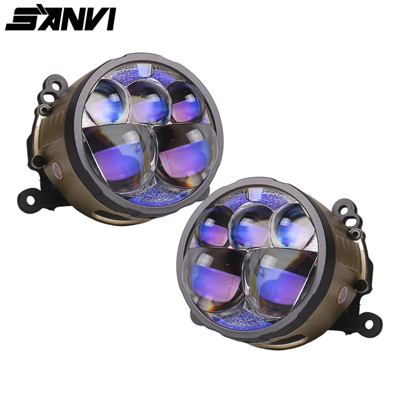SANVI 3,0 ''Película azul múltiple Bi LED lente de proyector faro para Hella 3R G5 Auto proyector faro actualización 180W 40000Lux