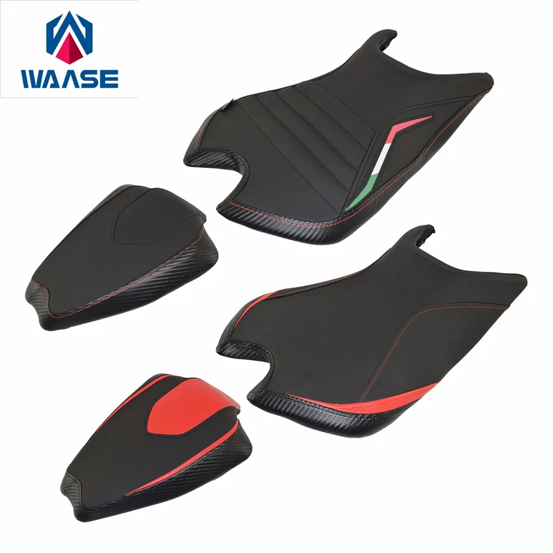 

WAASE Front Rider Rear Passenger Solo Seat Cowl Cushion Pad Synthetic Leather For Aprilia RS660 RS 660 2020 2021 2022 2023