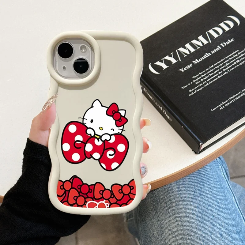 Bonito rosa olá kitty caso de telefone para xiaomi redmi 14c 13c 12c 10c 13 12 10 a3 a5 pro a1 a2 nota 9s 10s 8 9 10 pro capa macia