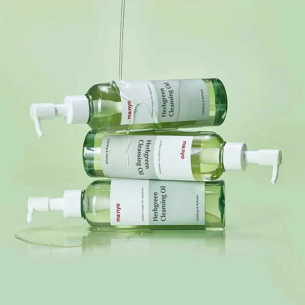 Ma:nyo Herbgreen Cleansing Oil Gently Removes Blackheads Stubborn Makeup Plant Oils For All Skin Types Deep Pore Cleansing Oil