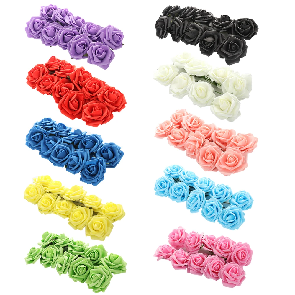 

10/20/30Pcs 8cm Artificial PE Foam Rose Flowers Bridal Bouquets For Wedding Table Home Party Decorations DIY Scrapbook Supplies