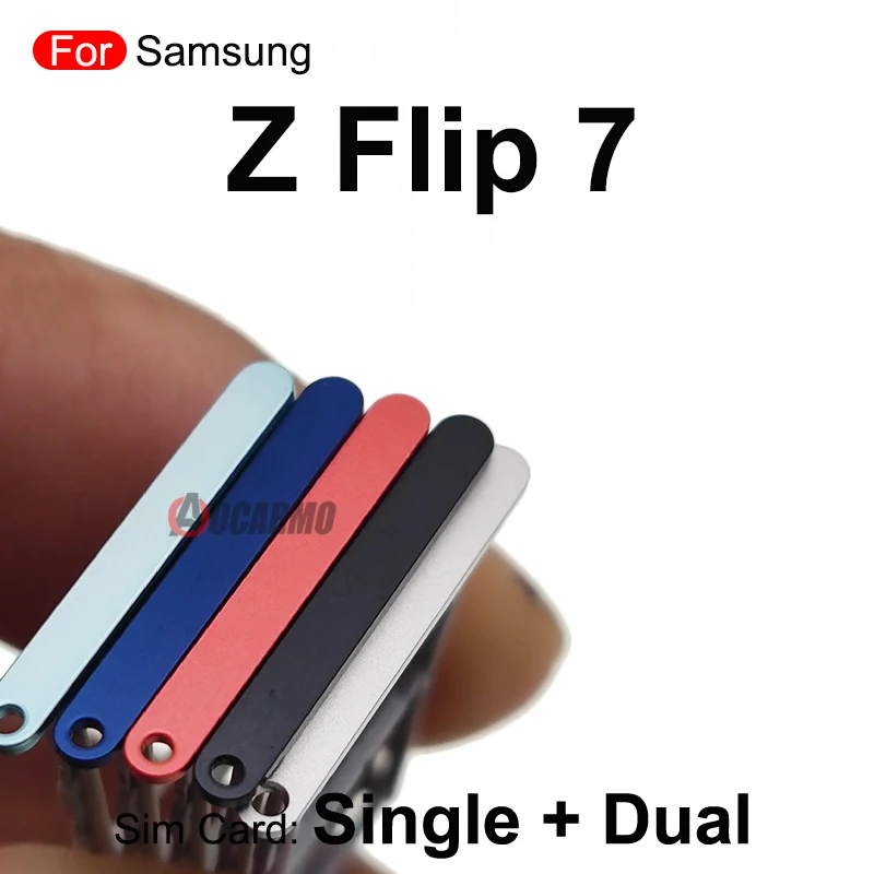 For Samsung Galaxy Z Flip 7 SM- F766 Black Blue Green Red Dual Sim Tray Single SIM Card Holder Slot Repair Parts