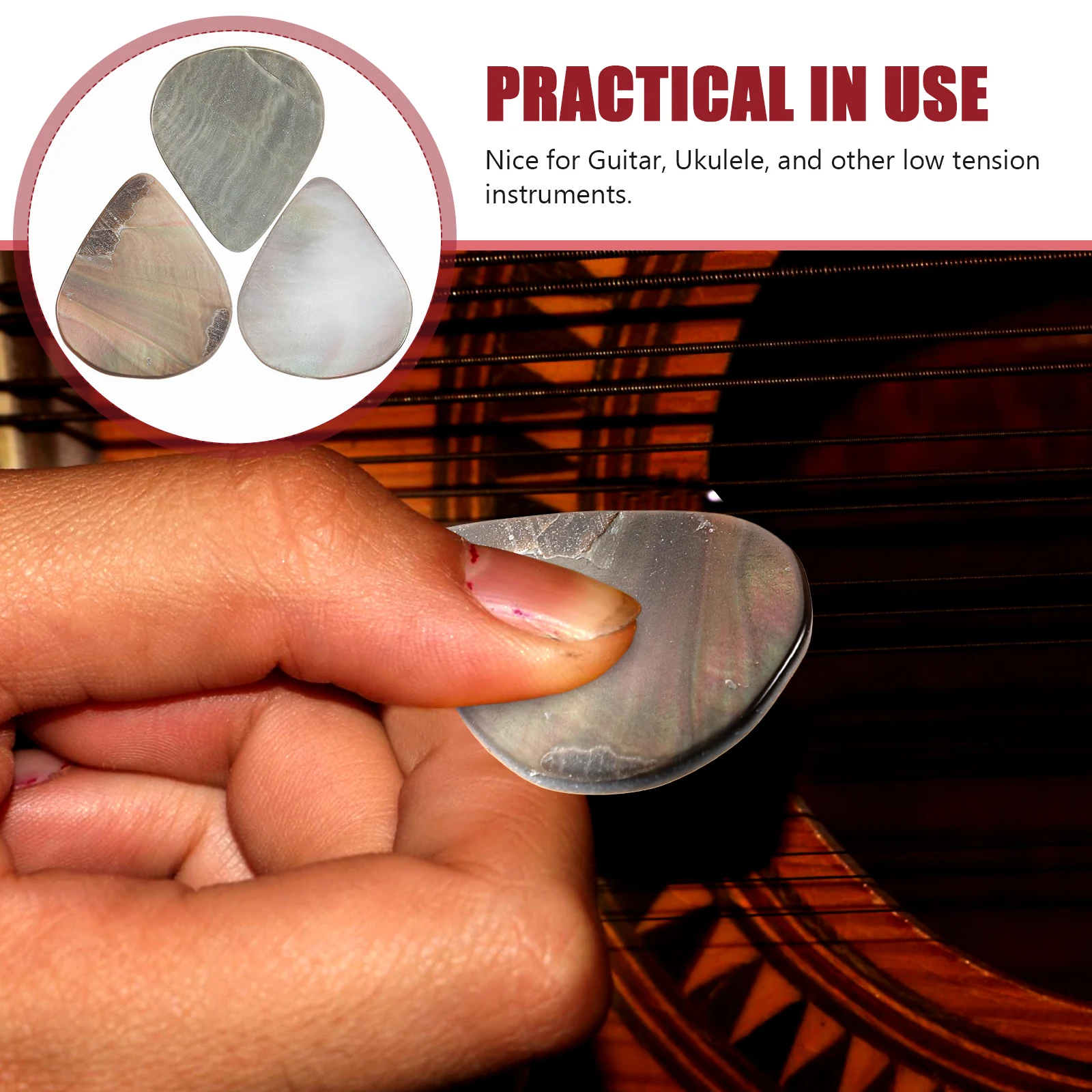 

3 Pcs Pick Shell Accessories Plectrums Guitar Picks for Acoustic Bulk Lampshade