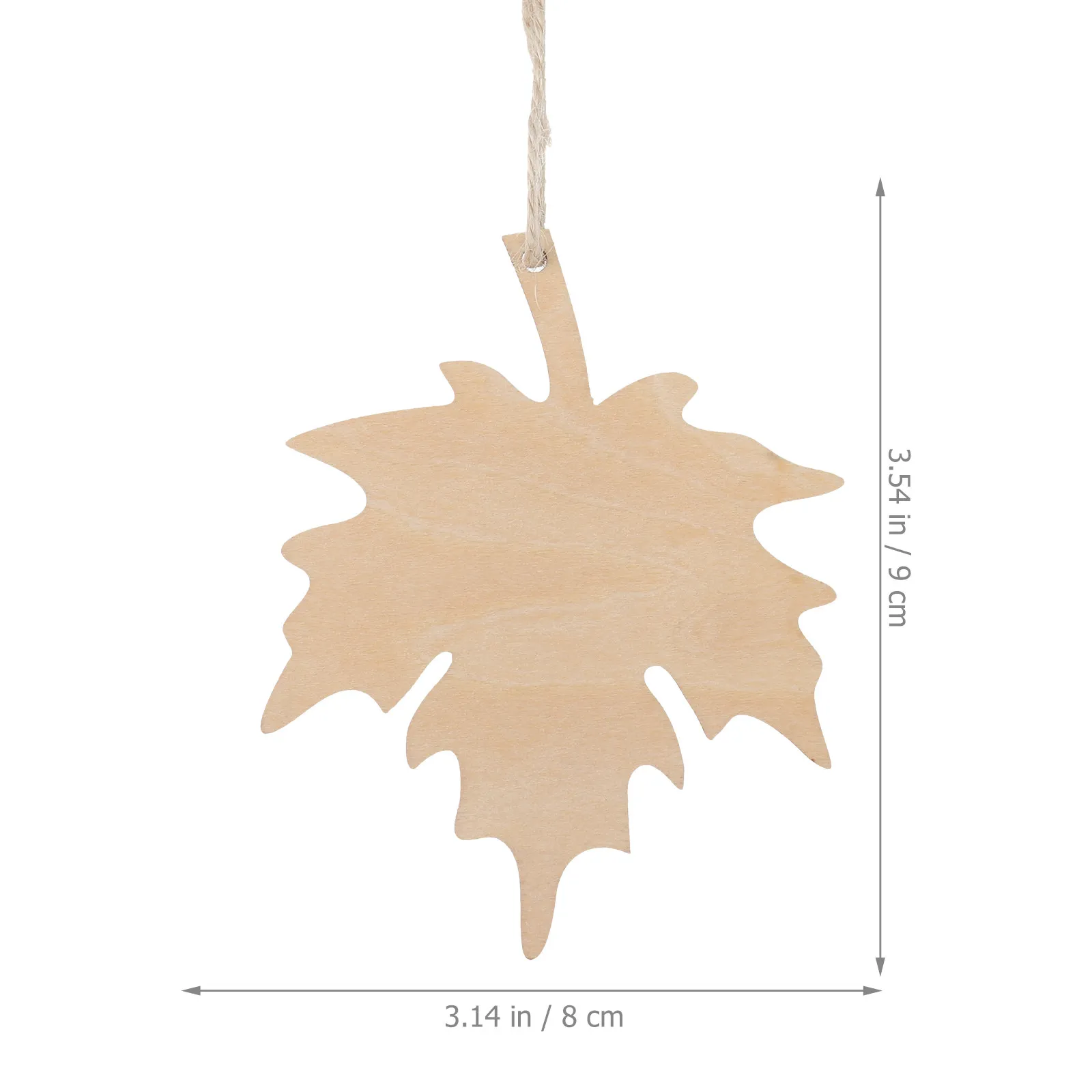 21Pcs Wooden Maple Leaf Cutouts Paintable Hanging Ornaments for Autumn Thanksgiving DIY Fall Crafts