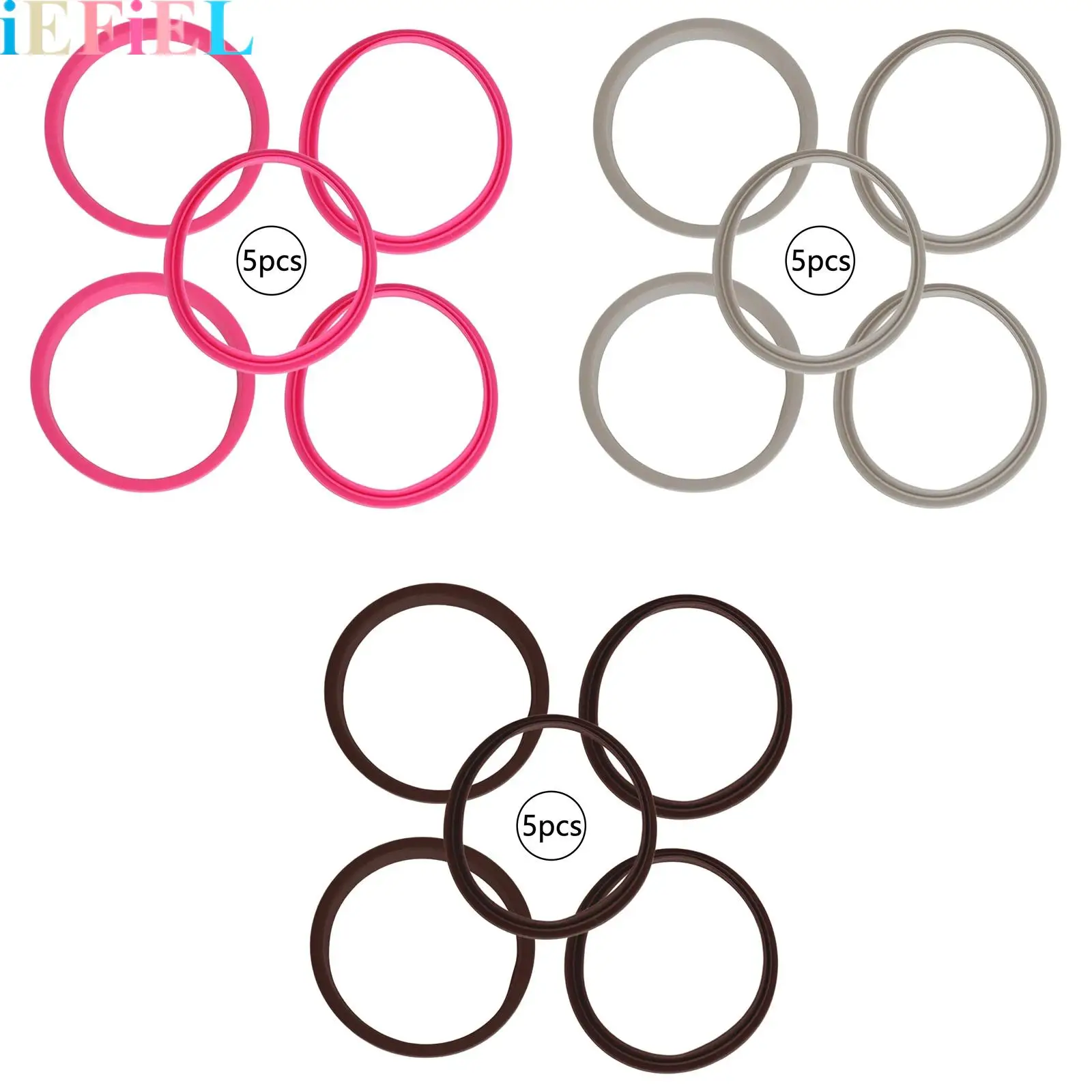 

5Pcs Water Bottle Replacement Stopper Silicone O Seal Circle Lid Gasket Parts for Cap Mouth Plug Gasket Accessories