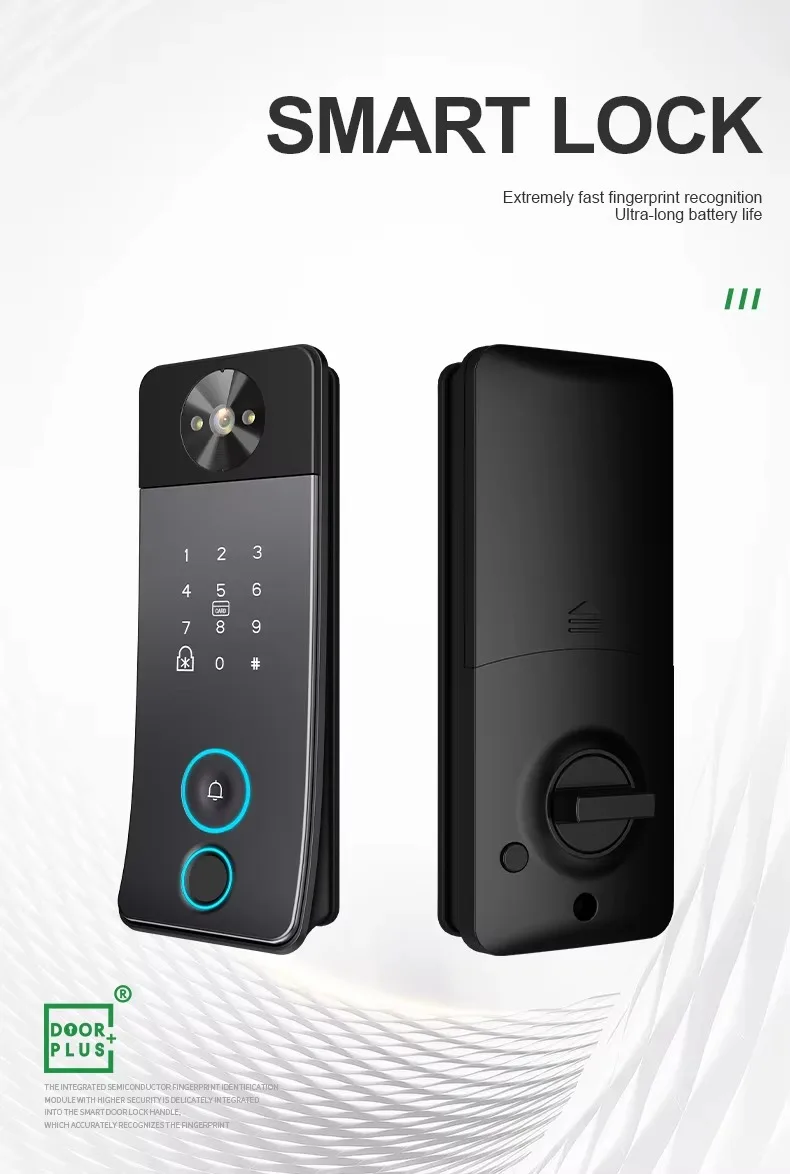 

3D Face Recognition Smart Door Lock with Fingerprint Security Automatic Smart Lock