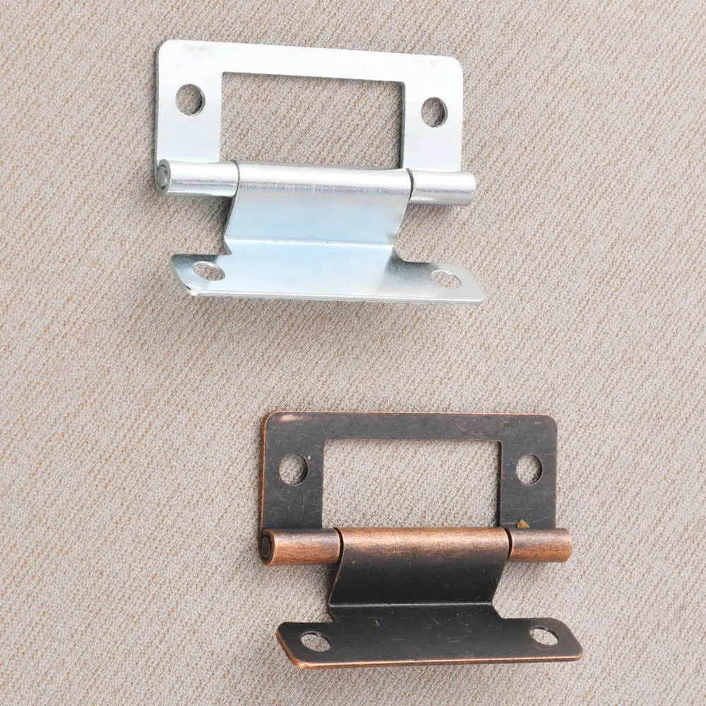 Blue Zinc White Cabinet Hinge Iron Butt Hinges Silent Bearing Hardware Fittings Easy Installation For Interior Doors