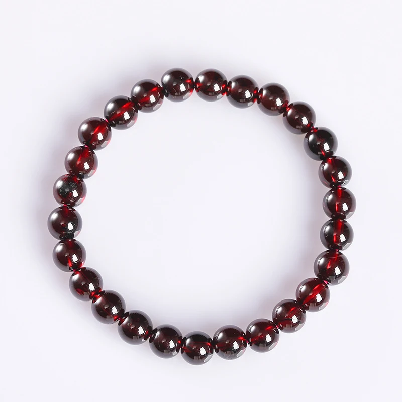 JD 7A Quality Natural Garnet Wine Red Bead Bracelet Women Bangle Men Bracelet Lucky Energy Healing Jewelry Valentine's Day Gifts view 3