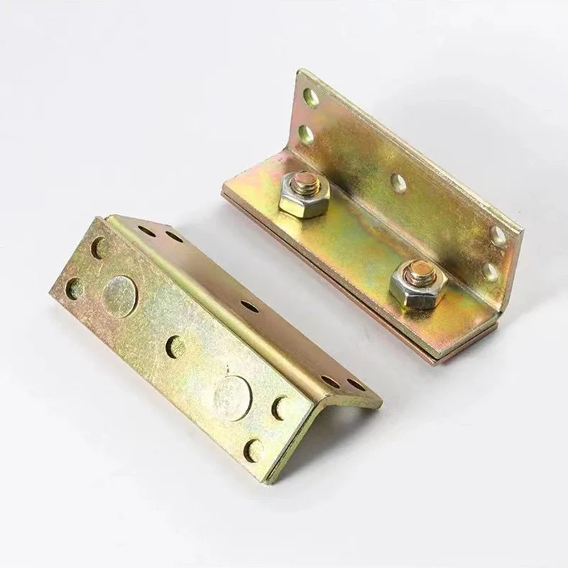 

1 Set (4 pairs) Thick Solid Bed Hinges Solid Wood Bed Accessories High Low Bed Fixing Hardware Bed Hinge Hooks Connecting Parts