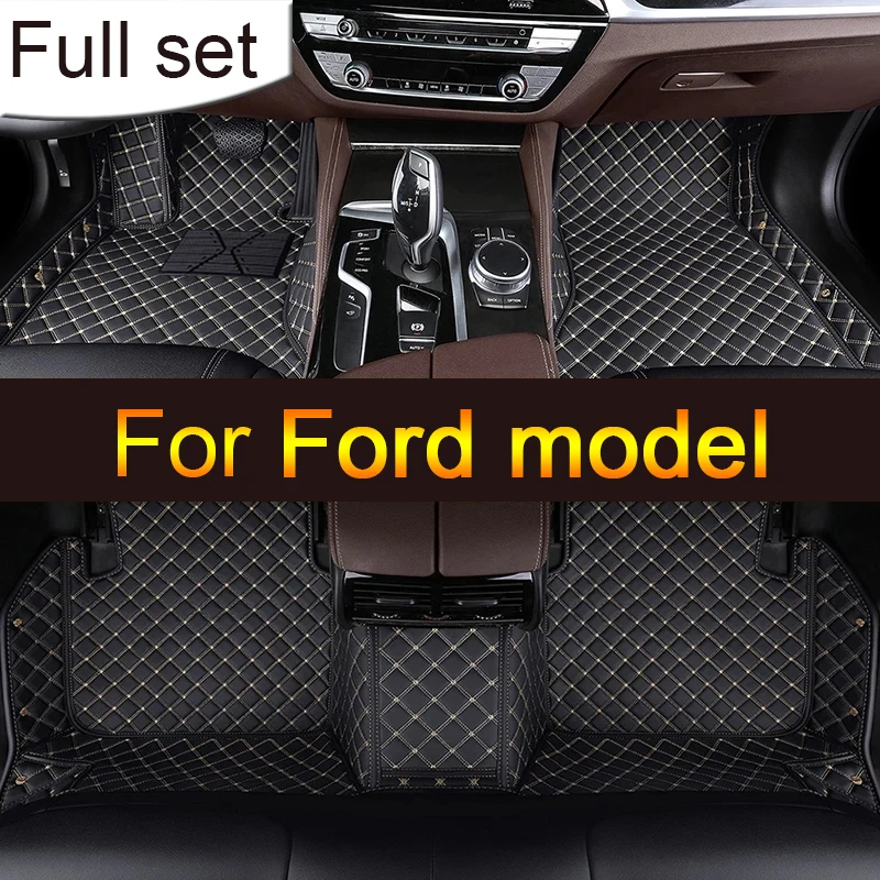 

Leather Car Floor Mats For Ford Mondeo Kuga Puma Focus mk2 Focus mk3 Focus mk4 Focus MK1 Fusion KA Car accessories