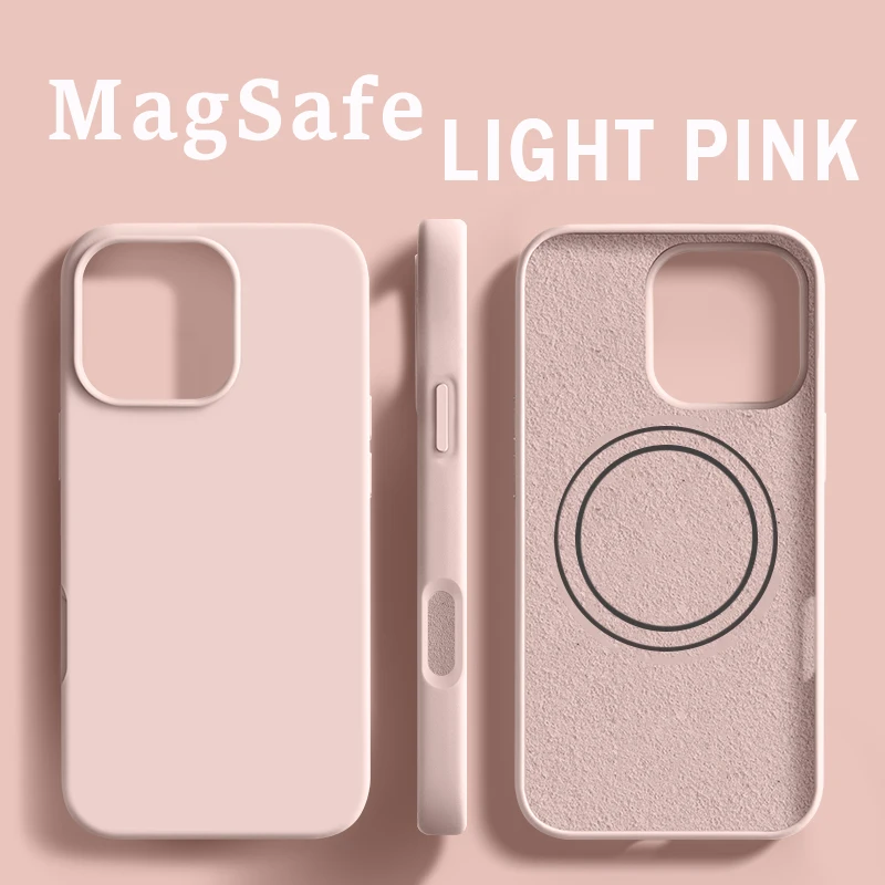 Für Magsafe Original Magnetische Fall Für iPhone 16 15 14 13 Pro Max Plus Drahtlose Lade Fall Officia Flüssigkeit Silikon Telefon Abdeckung – Detail 12