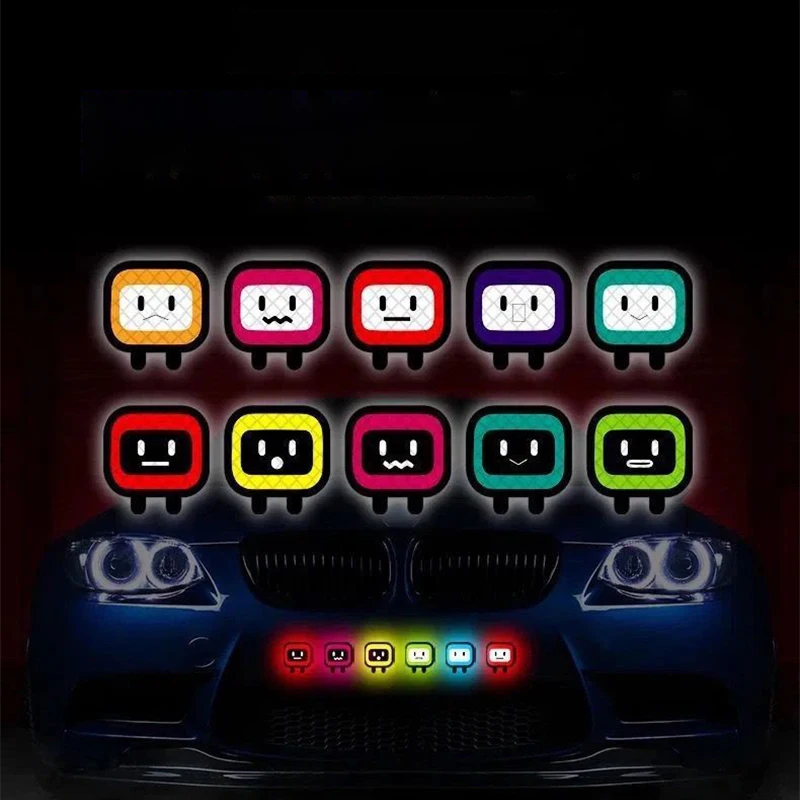 

Reflective Car Stickers Creative Cartoon Block Man Scratch Cover Universal Body Bumper Decal Suitable for BMW Toyota Honda