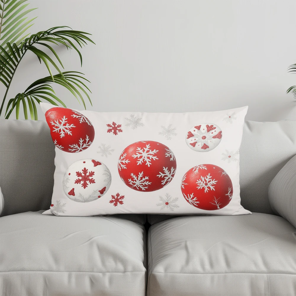 ديكور المنزل عيد الميلاد إكليل القوس وسادة غطاء مناسبة ل أريكة غرفة نوم سيارة وسادة غطاء وسادة مستطيلة الظهر وسادة #4