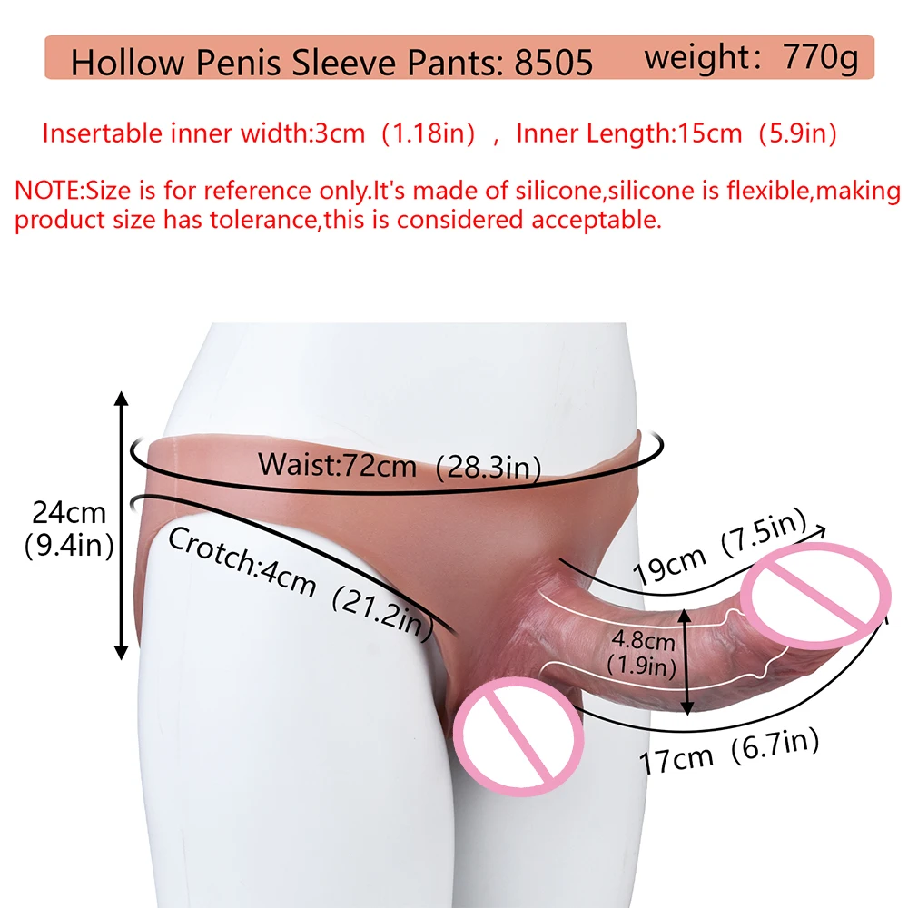 SXXY Huge Realistic Strap-on Hollow Dildo Wearable Penis Sleeve Pants For Men Women Gay Lesbian Adult Silicone Sex Toys Sexshop