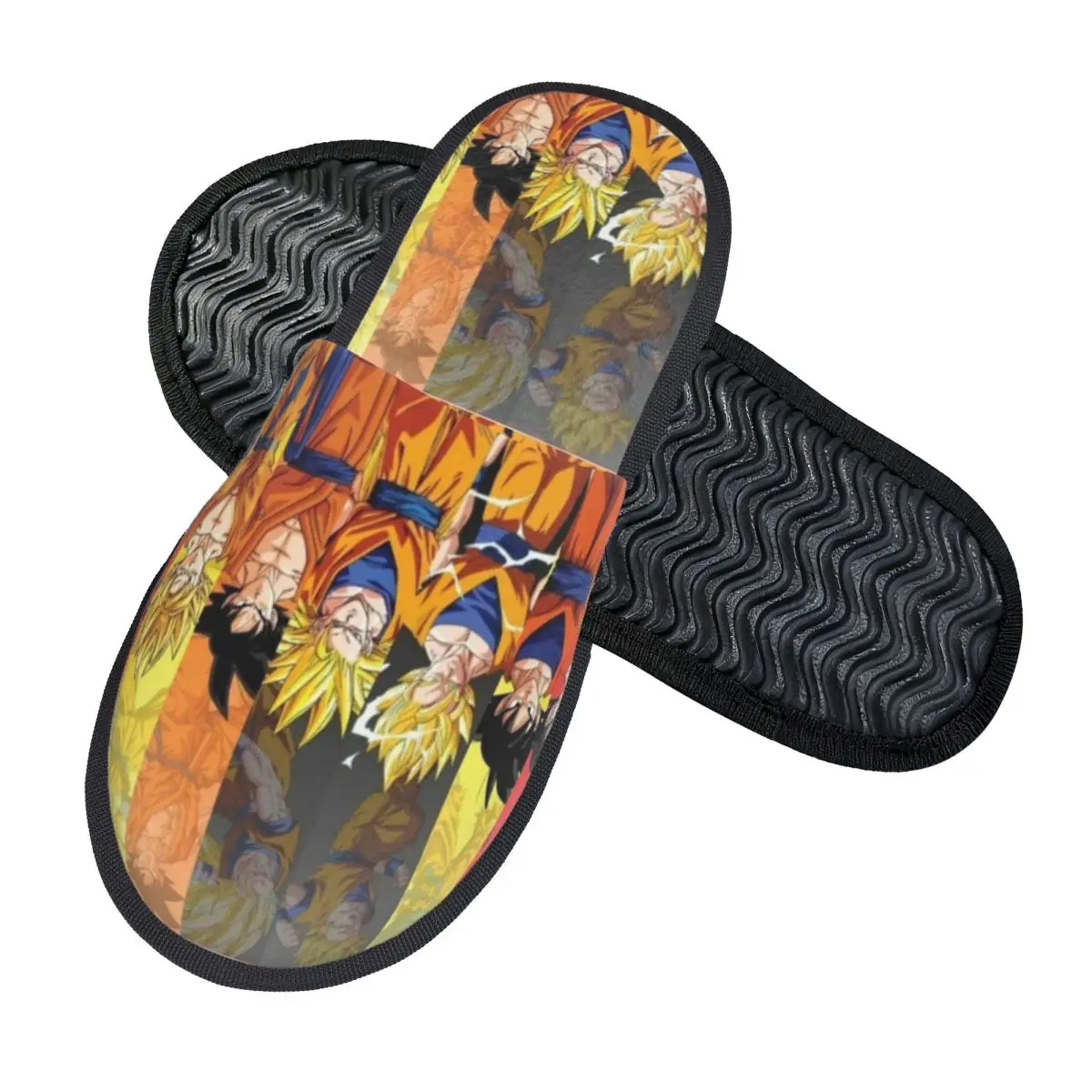 D-Dragon-Ball-L DragonBallz DBZ Cotton Slippers Bedroom Soft Memory Foam Slippers Anti-skid