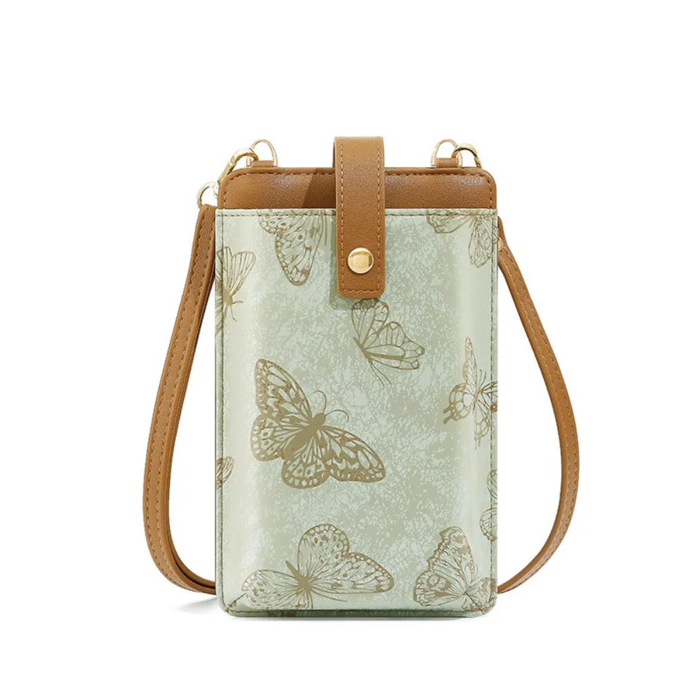 

Shoulder Bag Butterfly Mobile Phone Bag Multifunctional PU Leather Phone Crossbody Bag Mini Cute Women's Messenger Bag Outdoor