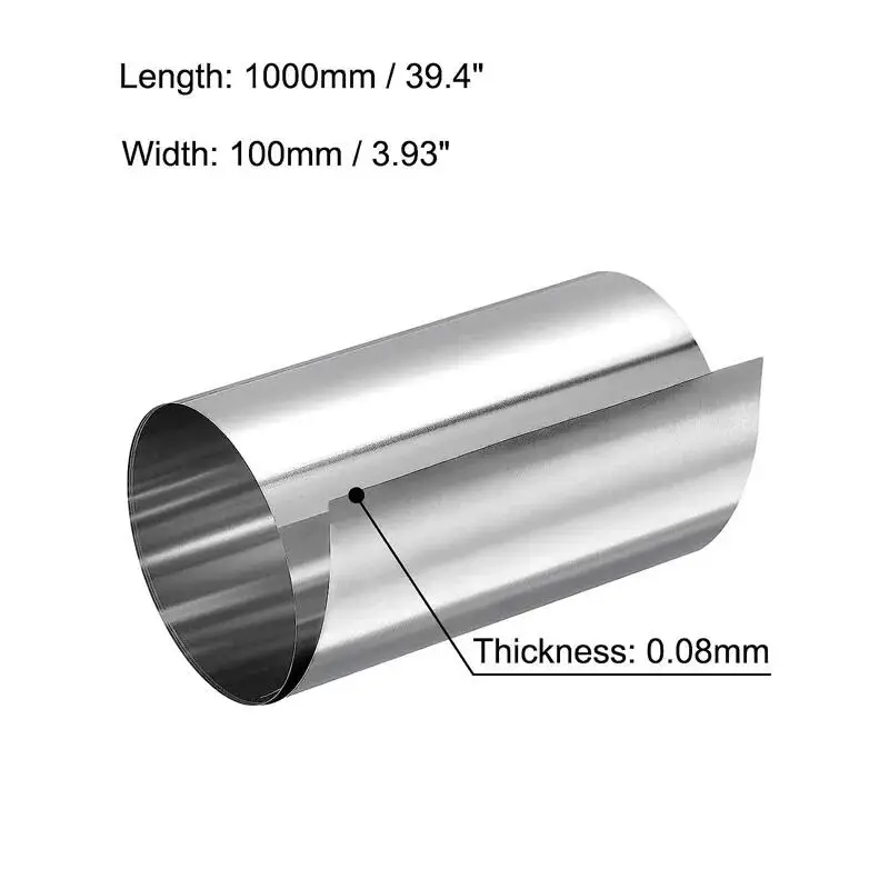 1pcs Thickness 0.01mm ~ 3mm Stainless Steel Strip 304 Stainless Steel Square Sheet Plate  Stainless Steel Foil Shim Sheet Plate