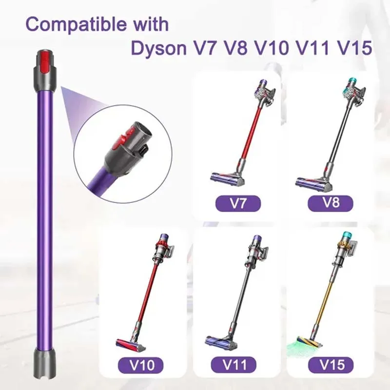 Bacchetta di prolunga compatibile con Dyson V10 viola per Dyson V7 V8 V10 V11 V15, rilascio rapido, 28,3" ricambi per aspirapolvere