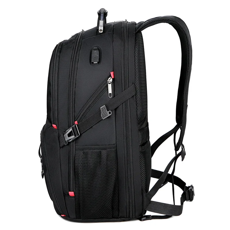 2024 New Trend Black Business Leisure Travel Backpack Backpack, Men\'s USB Multi functional Waterproof Laptop Backpack