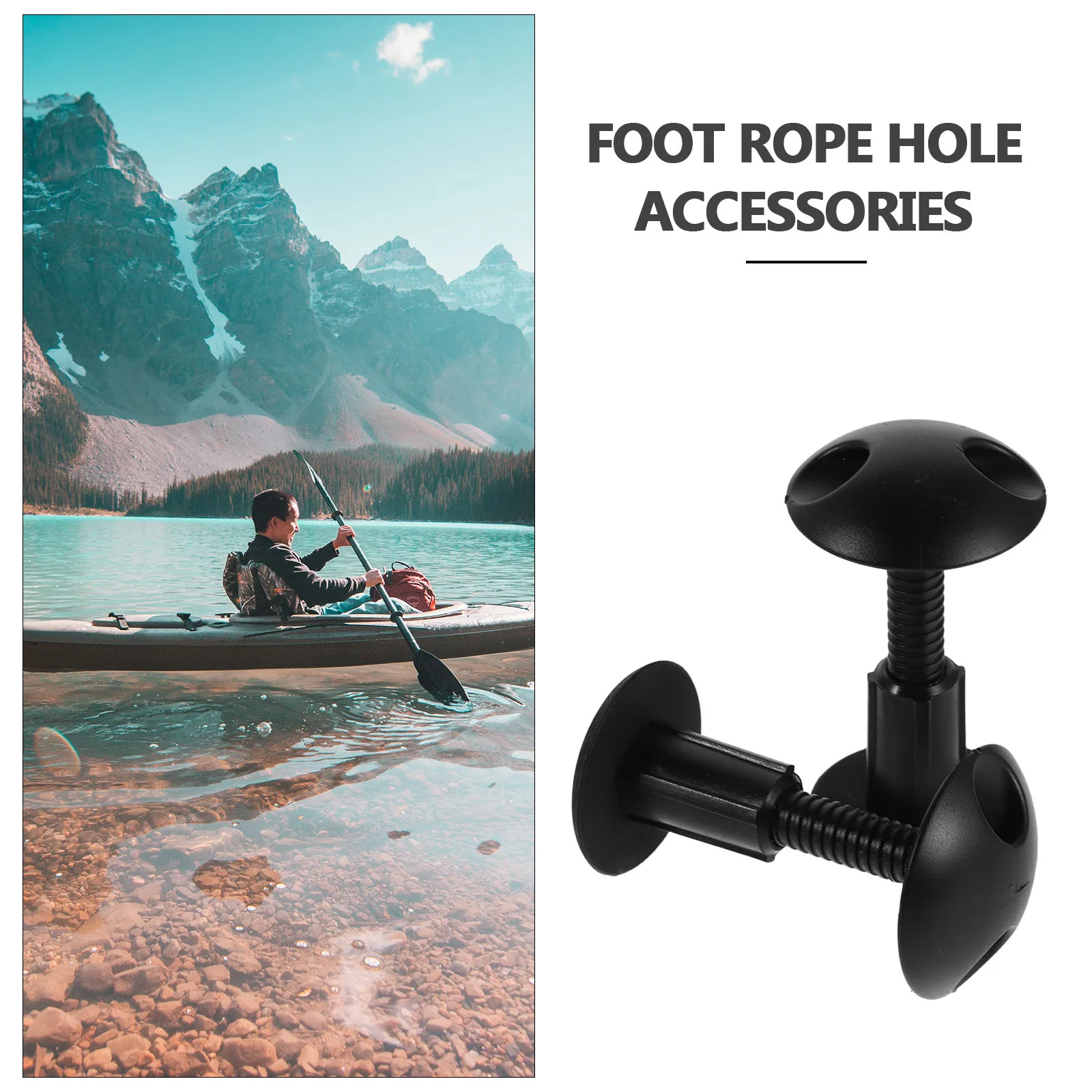 قطعتان من قابس لوح التزلج الناعم - مرساة مقود بلاستيكية أنيقة مع رأس مستدير مريح لتركيب مقود الجسم وموثوق