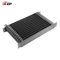 Universal Oil Cooler Radiator Kit Replacement For Car Engine Black Aluminum AN10 10AN 7 10 13 15 Rows Intercooler Cooling Parts