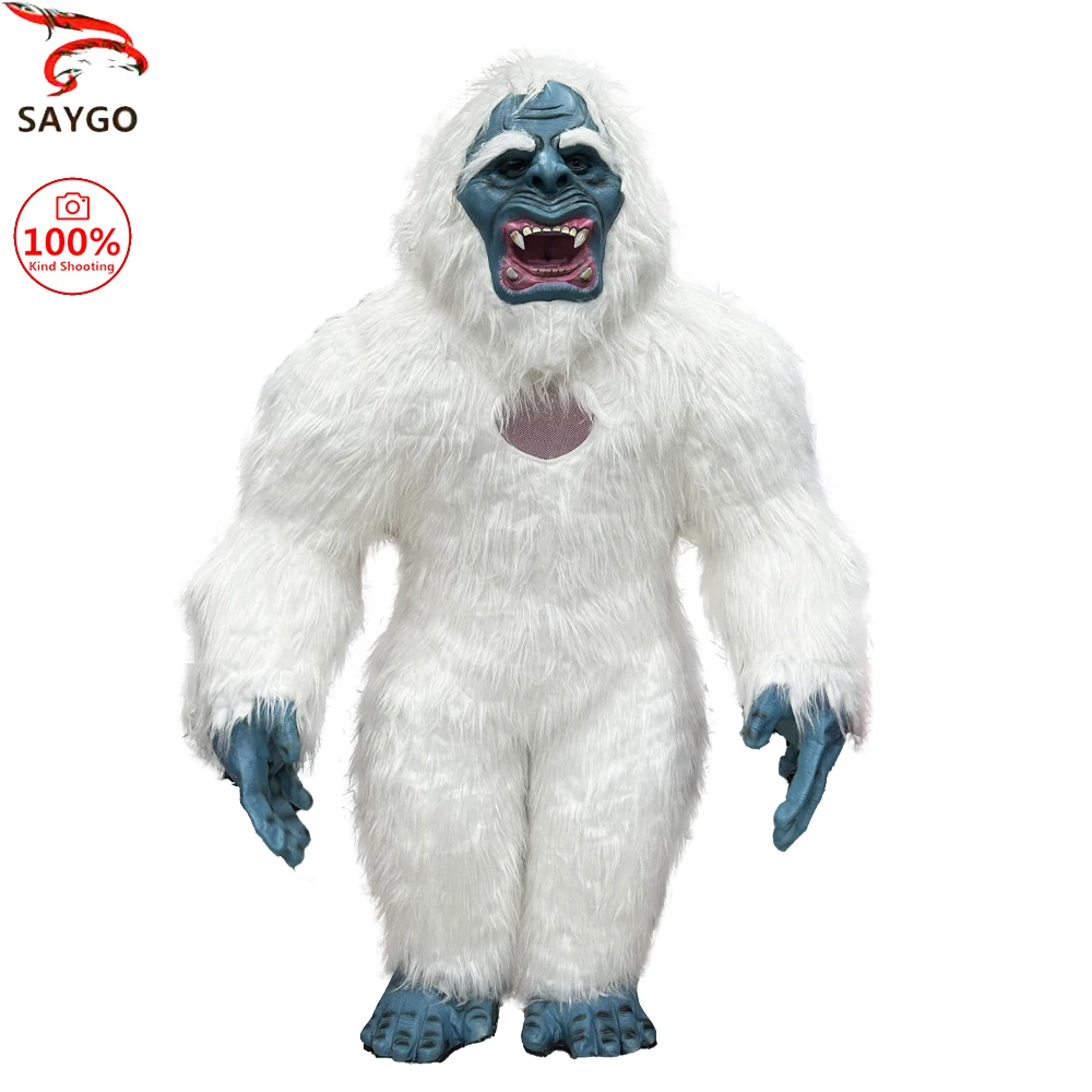 

Надувной костюм-монстр Снежный монстр САЙГО, костюм-талисман для парадов, косплей для взрослых, для дня рождения, Хэллоуина, вечеринок, плюшевый костюм