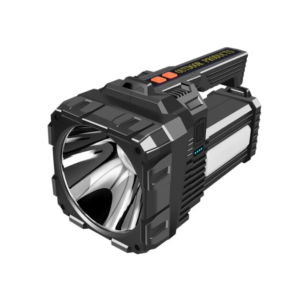 Outdoor High‑Power Bright Flashlight Rechargeable Searchlight Torch Multifunctional Lamp for Field Work Night Patrol Emergency