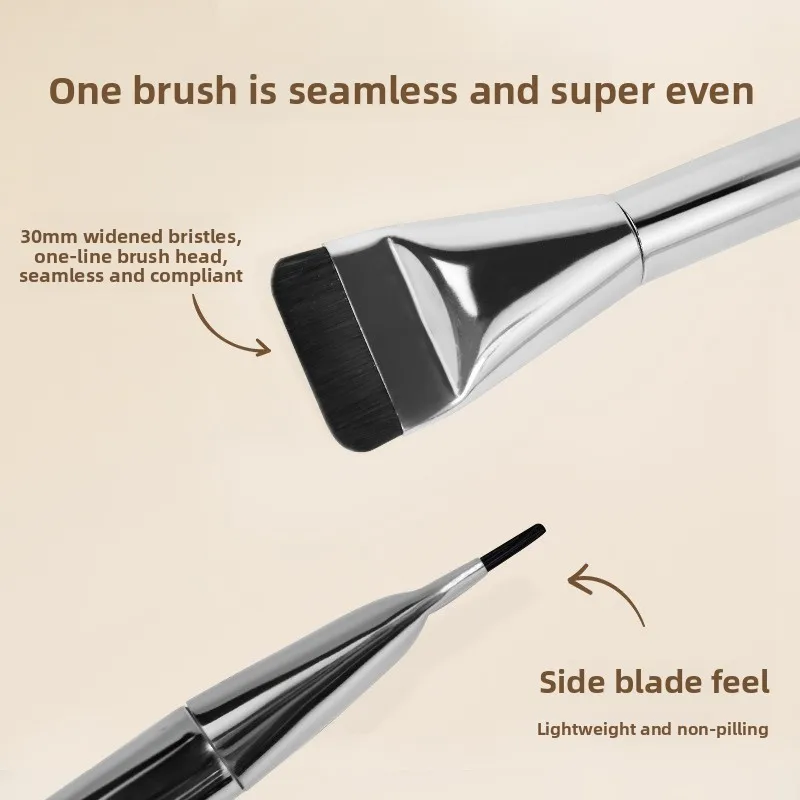 Pennello per fondotinta ultra sottile Tavolozza per miscelazione trucco con spatola Pennello per contorno viso piatto Frullatore per soffio cosmetico Strumenti per trucco di bellezza