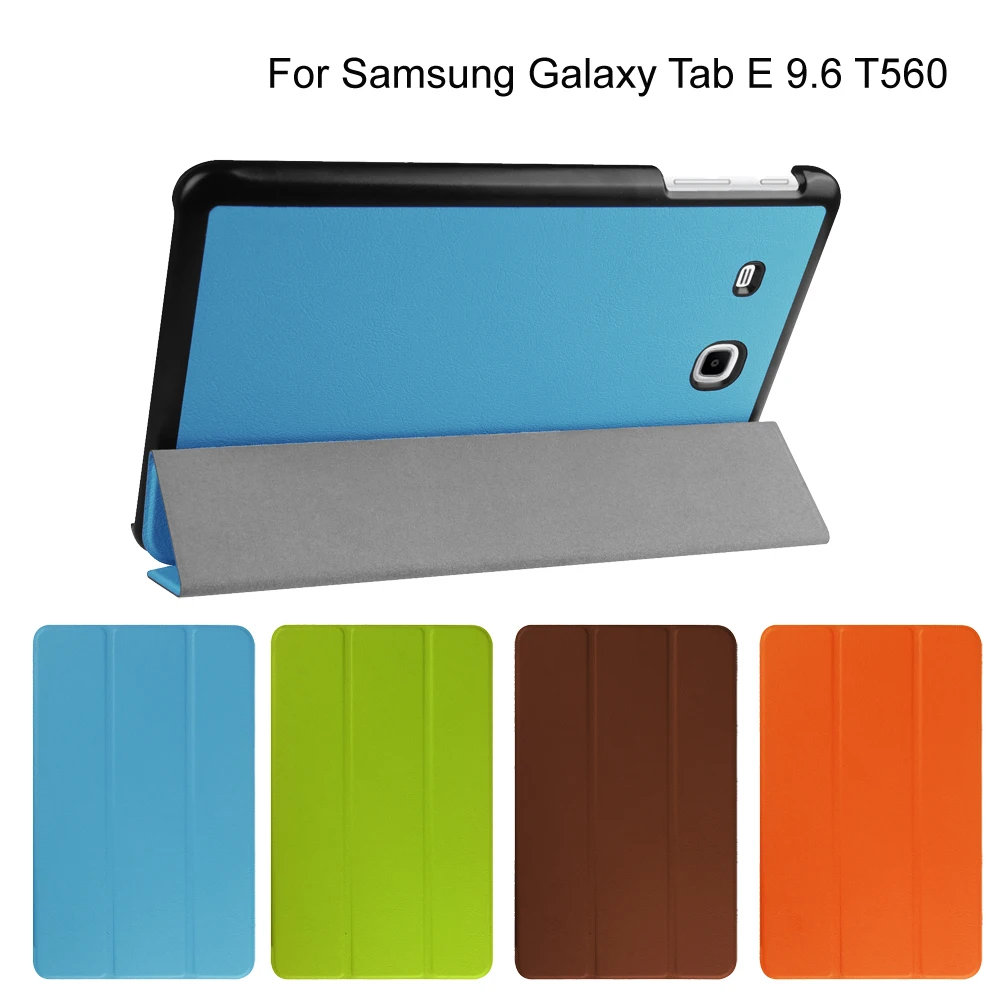 Tablet Android Kılıf Kapak Tablests Standı Tutucu Samsung Galay Tab E 9.6 SM-T560 T561 Tab Funda Katlanabilir PC Kılıfı Aksesuarları