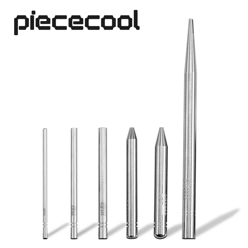 Piececool 6 Pcs kit modello in metallo set di strumenti bordi linguette cilindro cono forma piegatura strumenti di assistenza per puzzle in metallo 3D fai da te