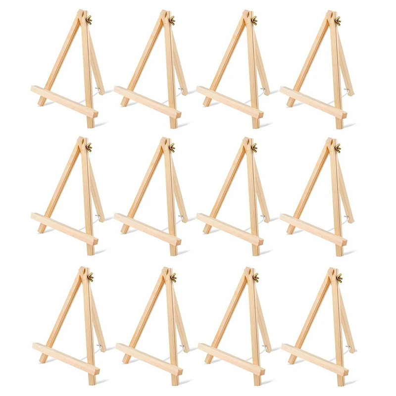 

12PCS Wood Easels Tabletop Easels Art Craft Painting Easel Stand For Artist Adults Students