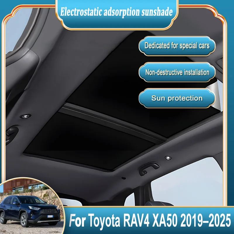 

For Toyota RAV4 RAV 4 XA50 2019 2020 2021 2022 2023 2024 2025 Car Insulation Sunroof Sunshade Electrostatic Protection Sticker