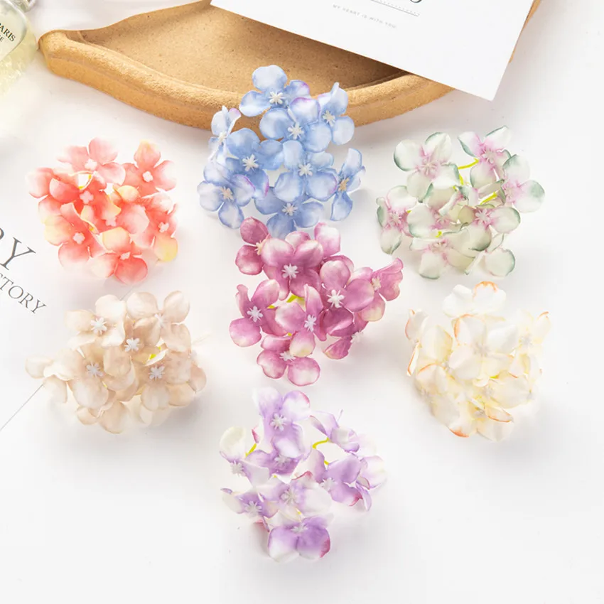 

10Pcs Silk Hydrangea Artificial Flower for Wedding Centerpieces Tables Outdoor Garden Home Decoration Party Christmas Scrapbook