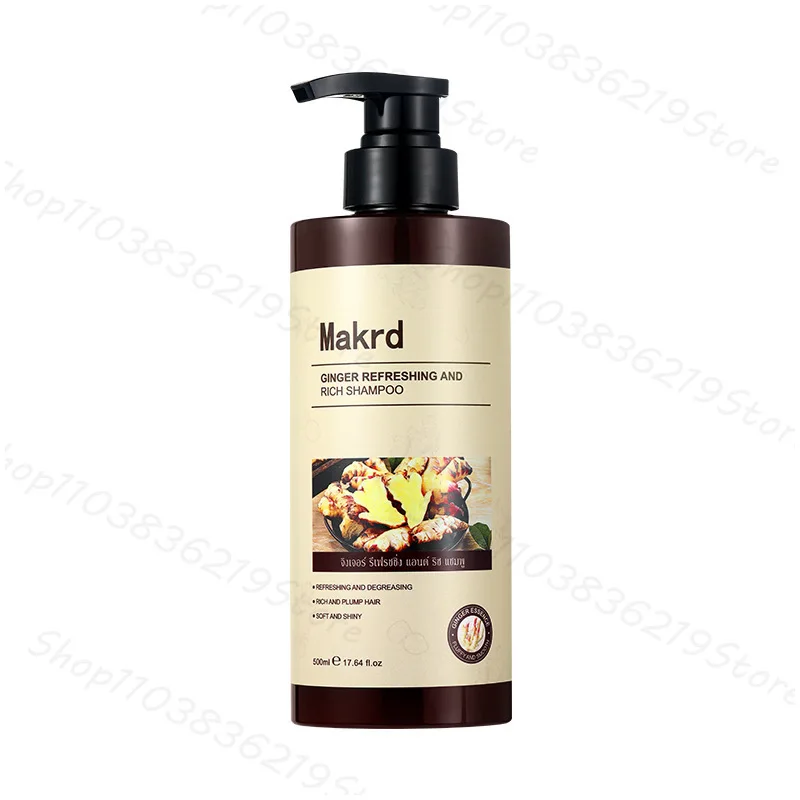 Makrd Ginger Shampoo, Cabelo de Limpeza Profunda, Adicionando Quantidade, Fofo, Macio, Brilhante, Cura, 500ml