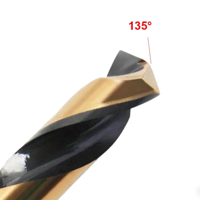 135 ° مجموعة لقم الثقب 60 قطعة لقم الثقب الأمريكية القياسية المستديرة المطلية بالتيتانيوم العالمية فائقة الدقة #6