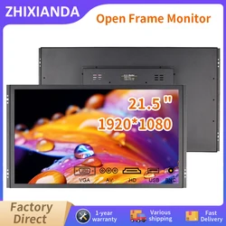 21.5 Inch Industrial Open Frame Monitor 1920*1080 Resistive Capacitive Touch Screen LCD Display With VGA HDMI BNC AV USB Port
