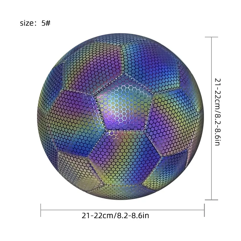 1pc Size 5 Reflective Football 3